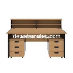 Meja Kantor Ukuran 160 - EXPO MP 160 + MP RC 160 + MP M03 + MP M03 / Beech 
